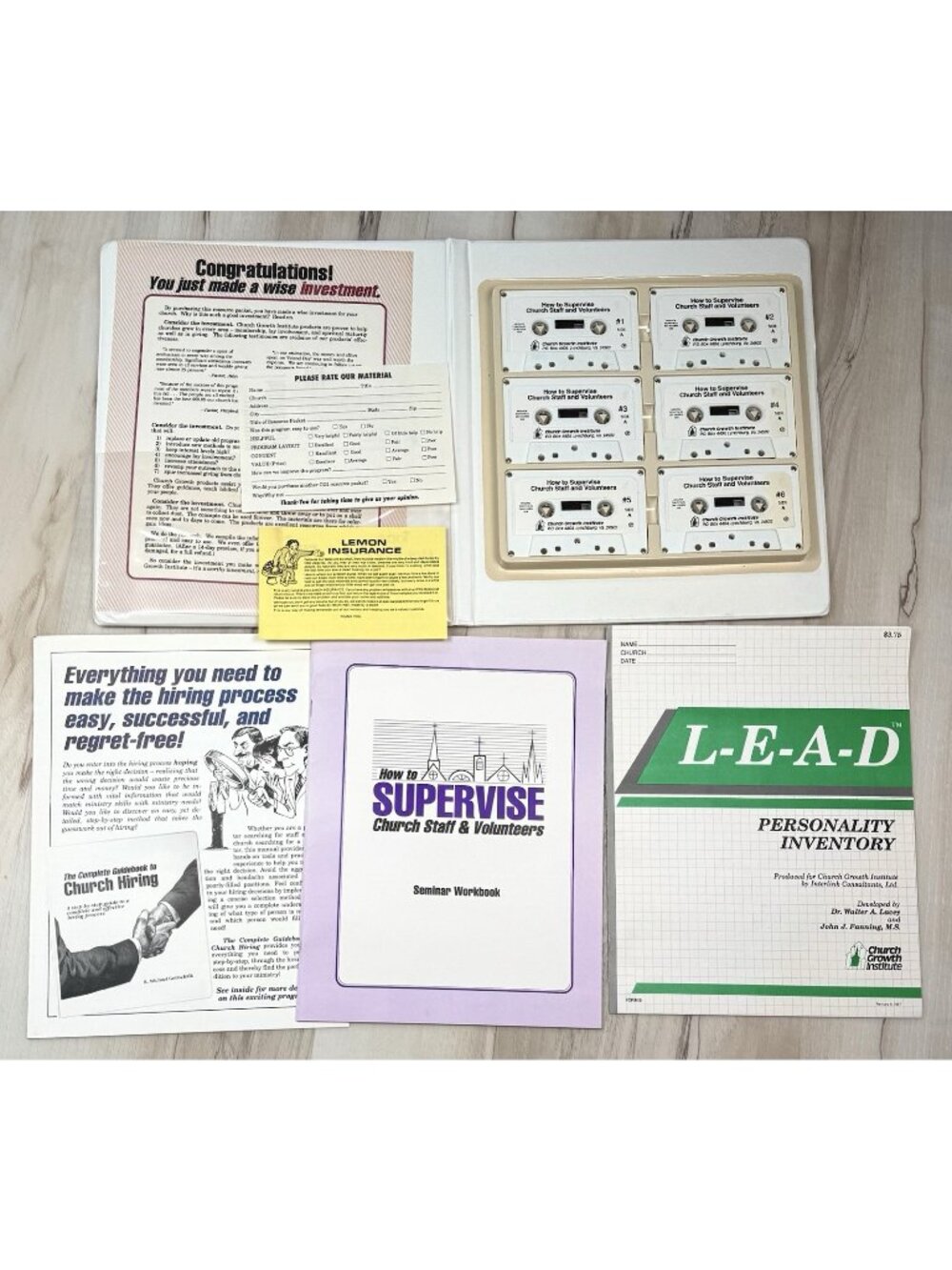 How To Supervise Church Staff & Volunteers 6-Cassette & Book Program Walt Lacey